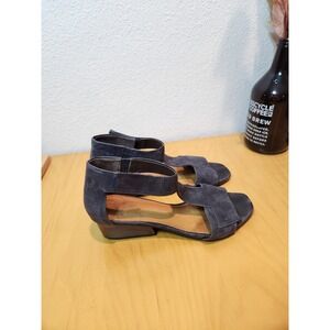 Coclico Women's Leather Block Heel Sandals Blue Size 39‎ Made in Spain